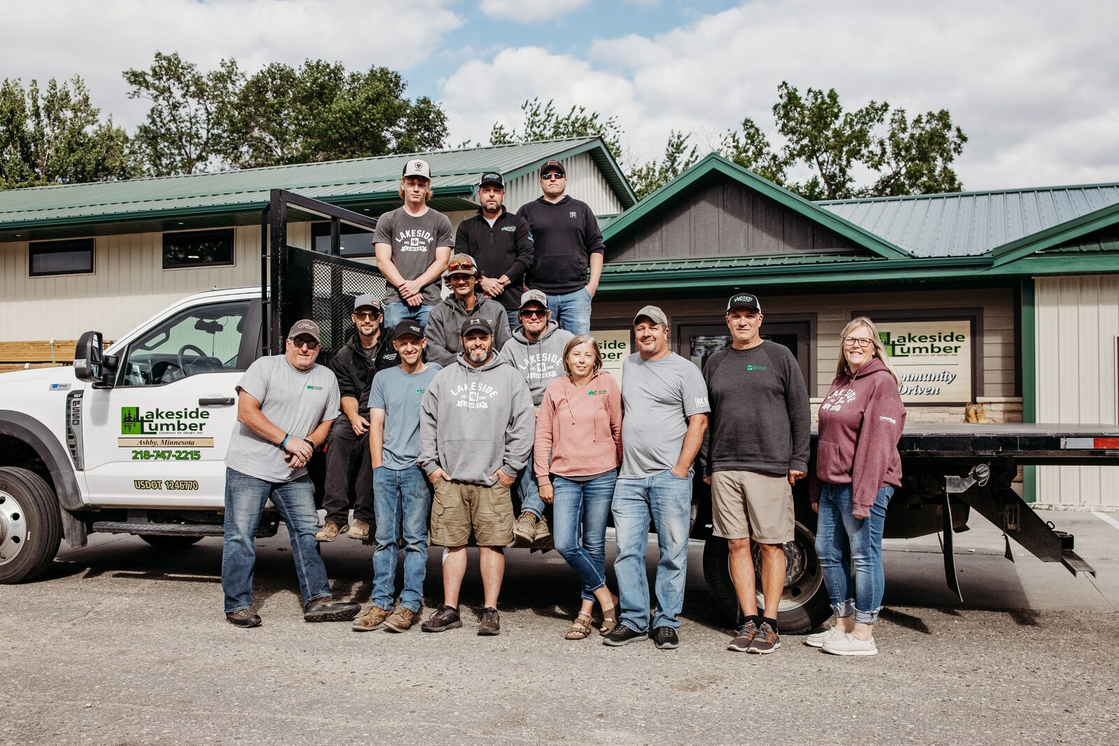 The Lakeside Lumber team at the Ashby yard — 2026